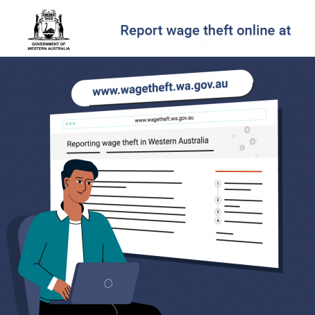 Report wage theft graphic