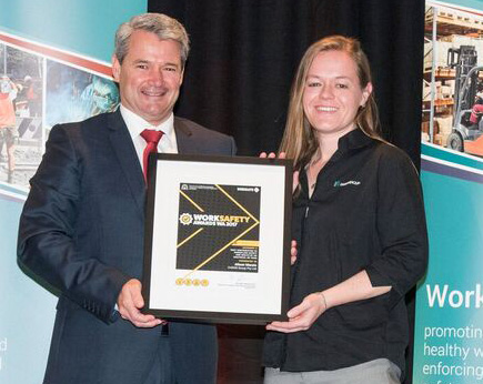 Alison Marais, CADDS Group - Best contribution to safety and health by an individual or team - Work Safety Awards 2017. Mr Stephen Price MLA for Forrestfield and Alison Marais