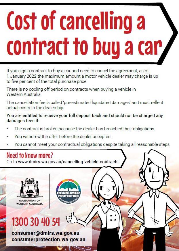 Cost of cancelling a contract to buy a car (PELD consumer)