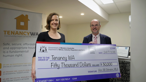 Tenancy WA grant August 2018 Kate and Bill