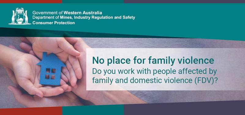 No place for family violence banner