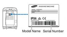 Samsung washing machine identification