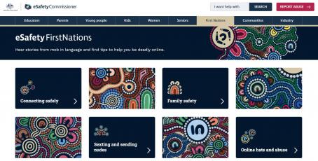 eSafety Commissioner First Nations web page snapshot