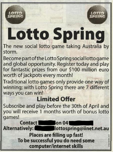 Lotto Spring newspaper advertisement.jpg