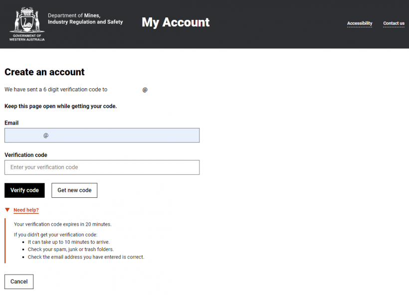  Create an account step 2
