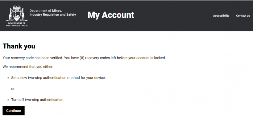  Recover my account - two_factor_authentication